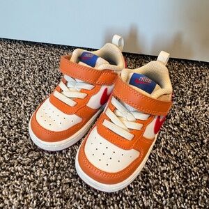Nike Toddler Orange and White Sneakers